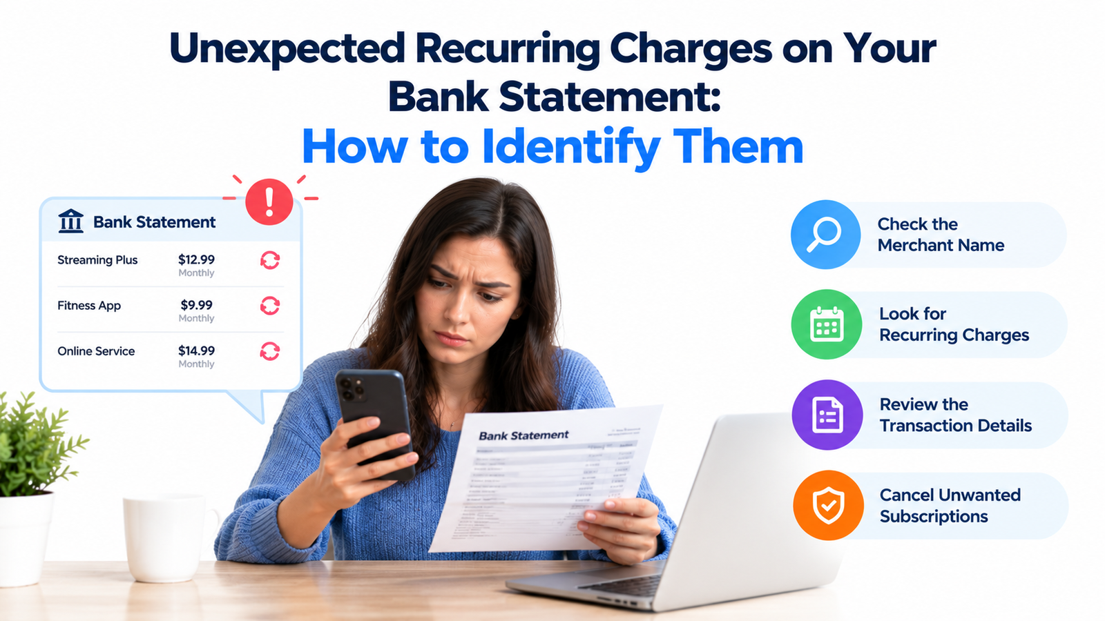 Unexpected Recurring Charges on Bank Statement: How to Find